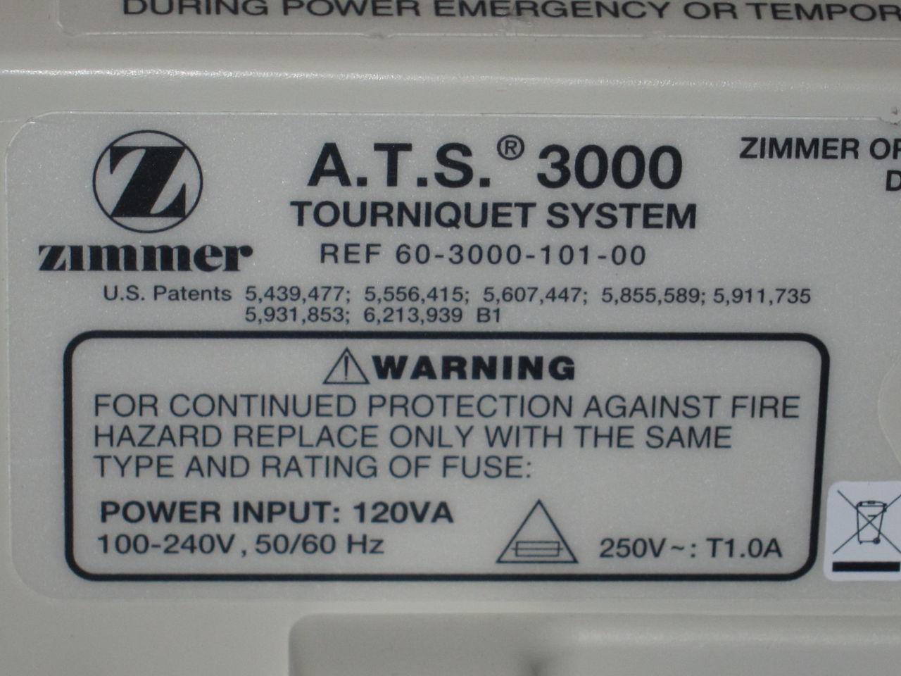 ZIMMER A.T.S. 3000 Tourniquet System