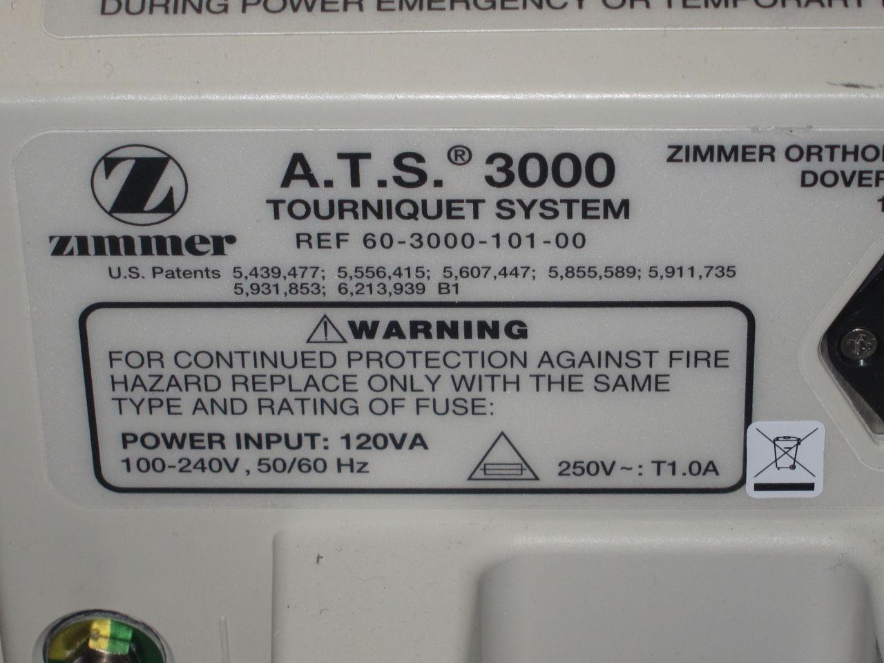 ZIMMER A.T.S. 3000 Tourniquet System