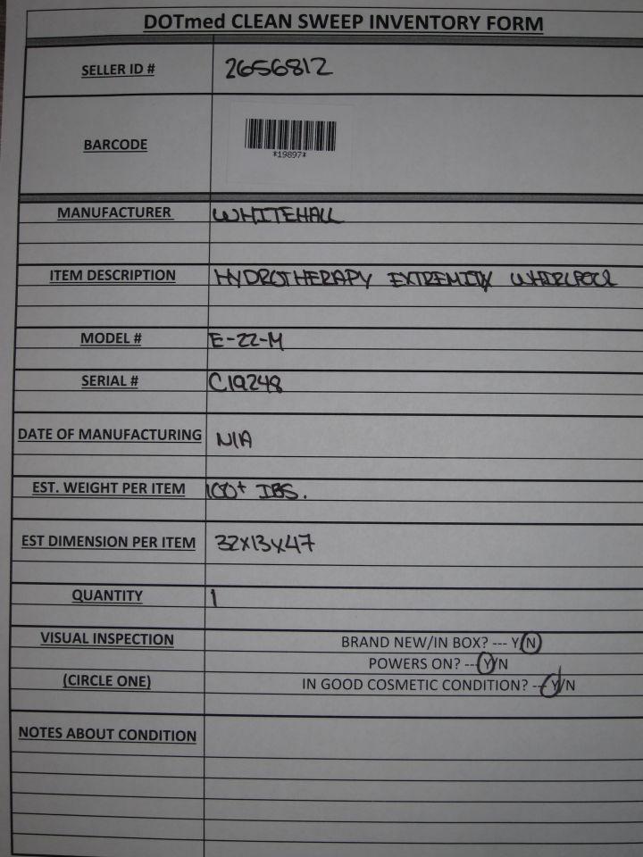 WHITEHALL E-22-M Whirlpool / Bath