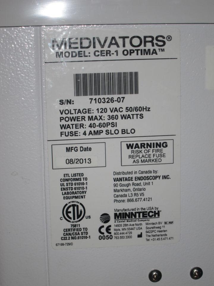 MEDIVATORS CER-1 Optima Washer / Disinfector