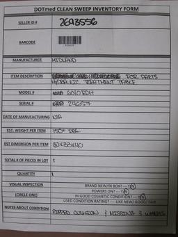 MIDLAND 6010EDH Exam Table