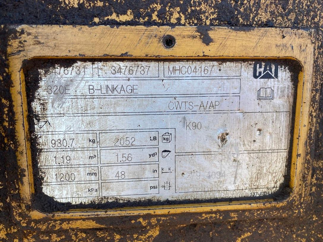 2014 CATERPILLAR 320E LRR Excavator, s/n CAT0320EJTFX01087, 11322 Hours, 1.56 CY 48" Bucket w/