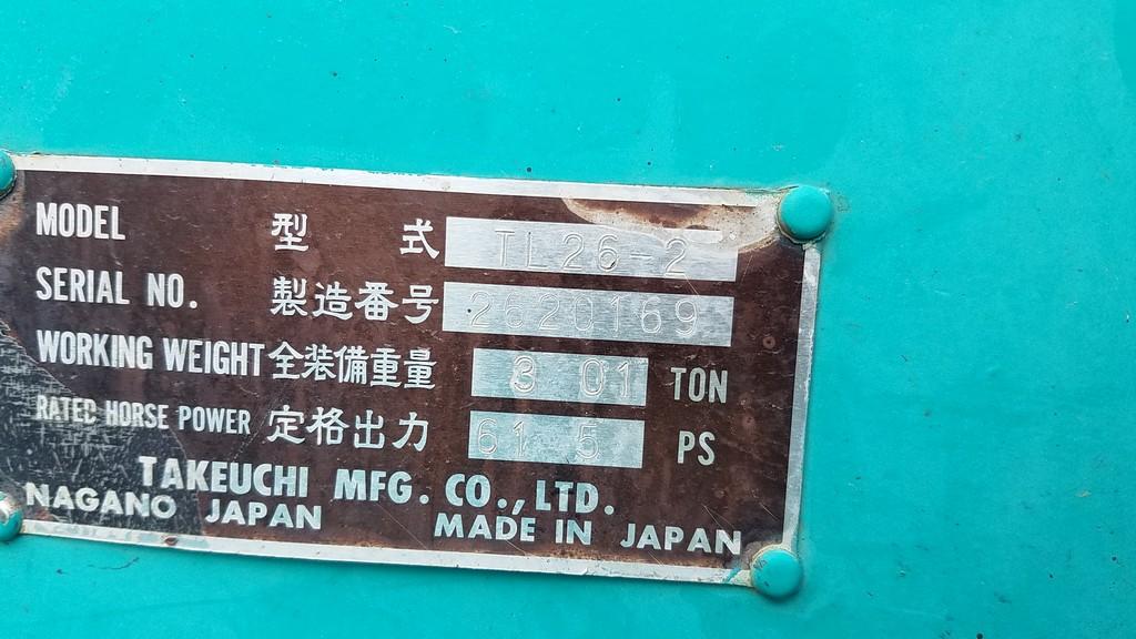 Takeuchi TL26-2 Track Skid Steer