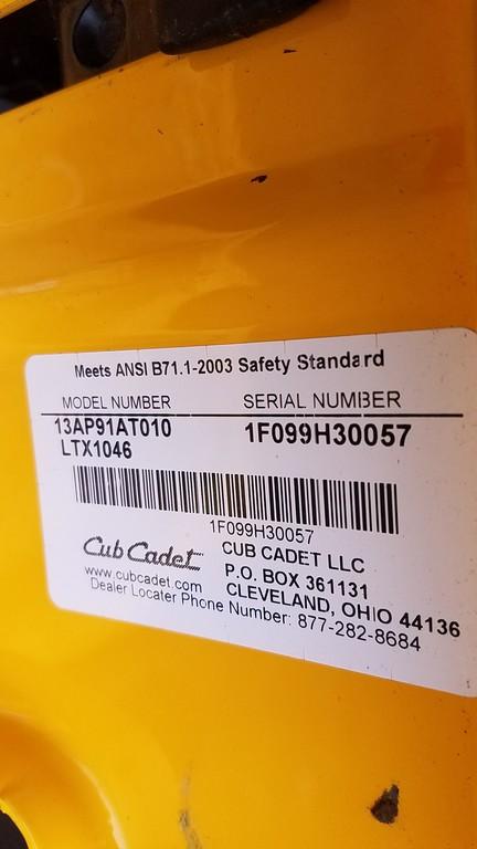 Cub Cadet LTX1046 Riding Tractor