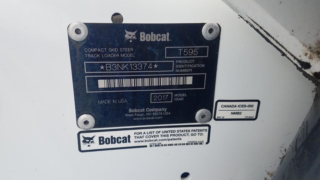 2017 Bobcat T595 Track Skid Steer