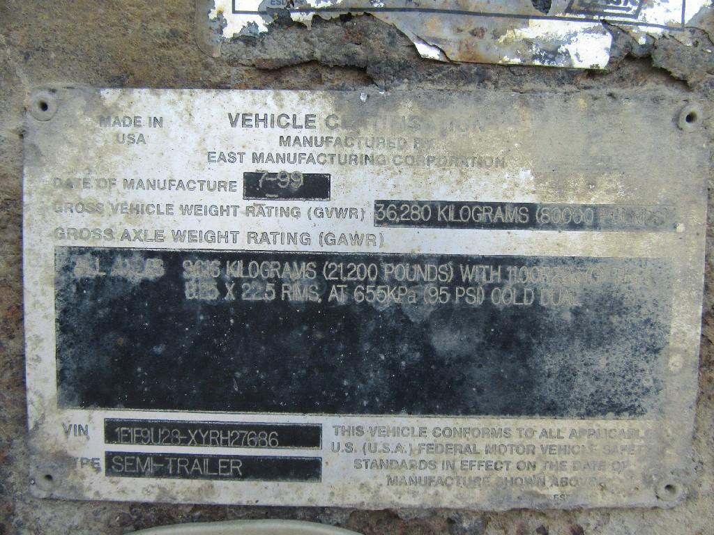 2000 East  dump trailer