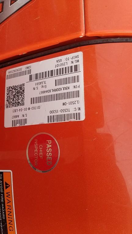 2019 Kubota L2501 Compact Loader Tractor