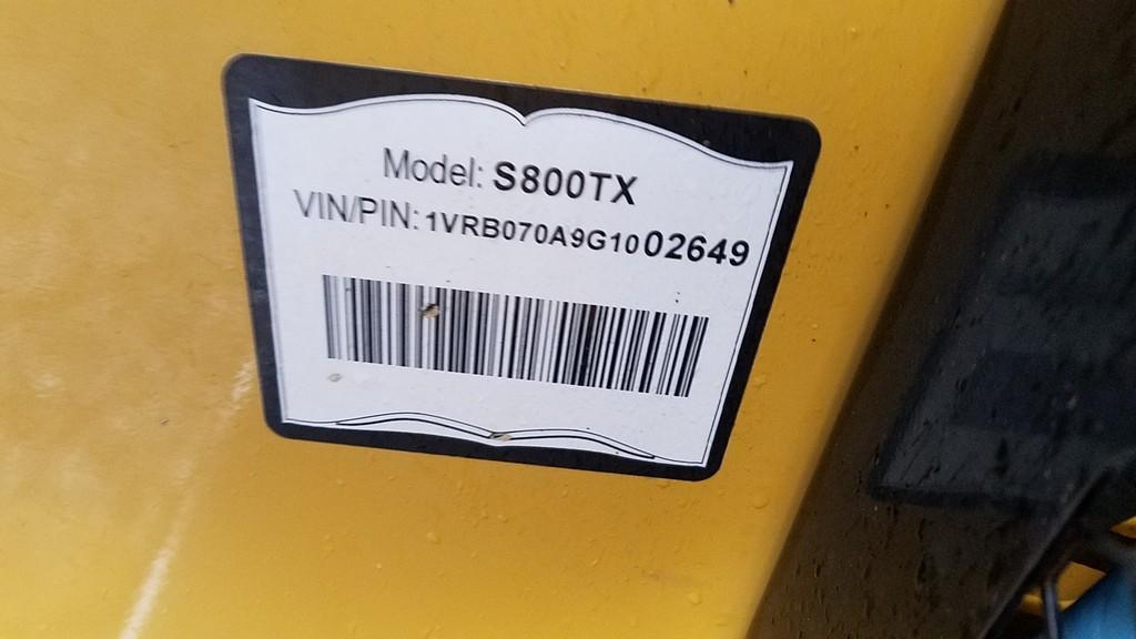 2016 Vermeer S800TX Mini Track Skid Steer  'Elite Item'