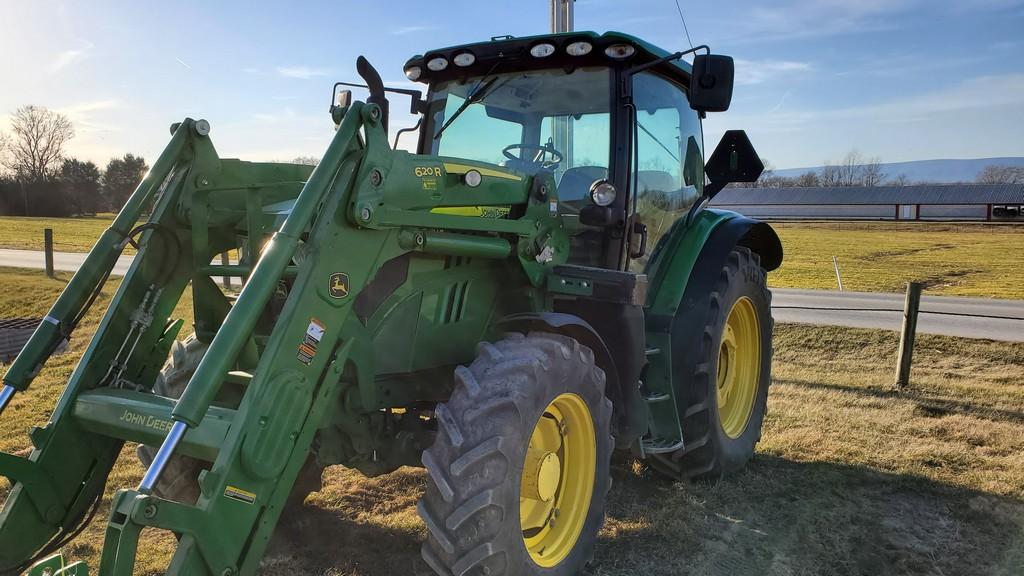 2016 John Deere 6130R Cab Loader Tractor