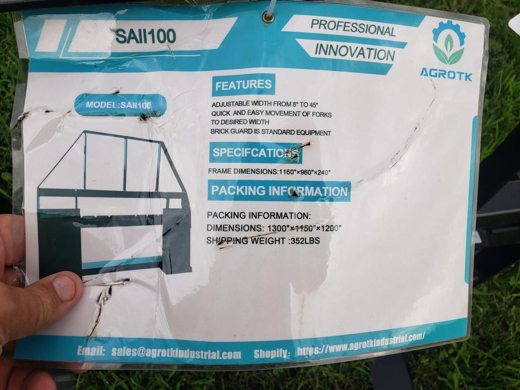 Agrotk SAII100 Pallet Forks 'NEW'