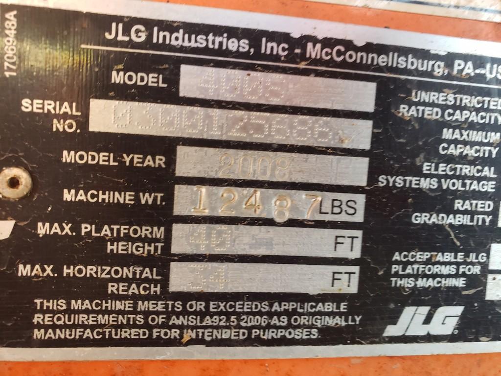 2008 JLG 400S Manlift 'ELITE'