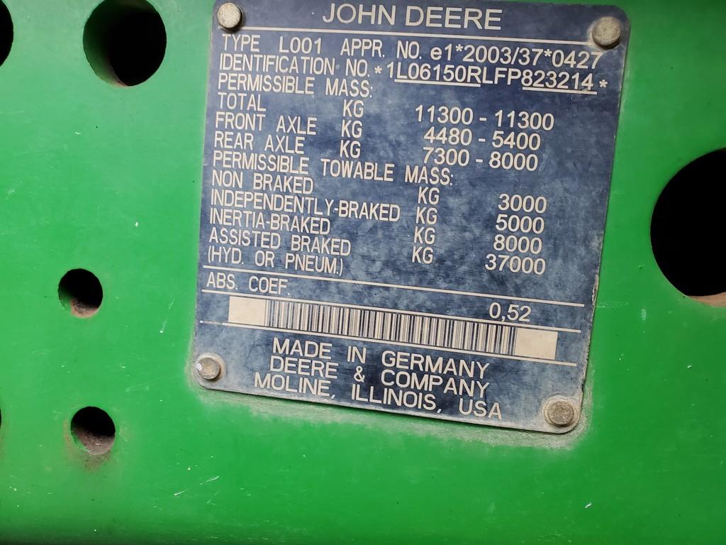 2015 John Deere 6150R Cab Tractor 'ELITE'
