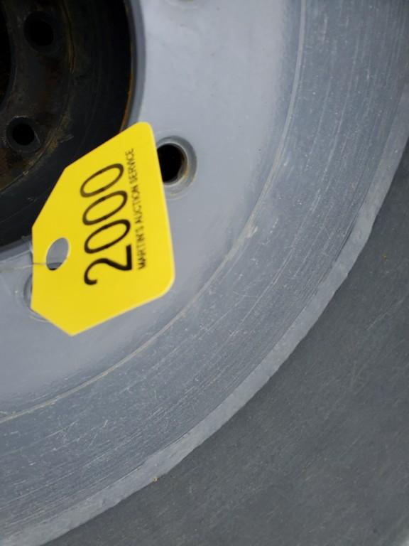 Solid Skid Steer Tires On Wheels   'Set of 4'