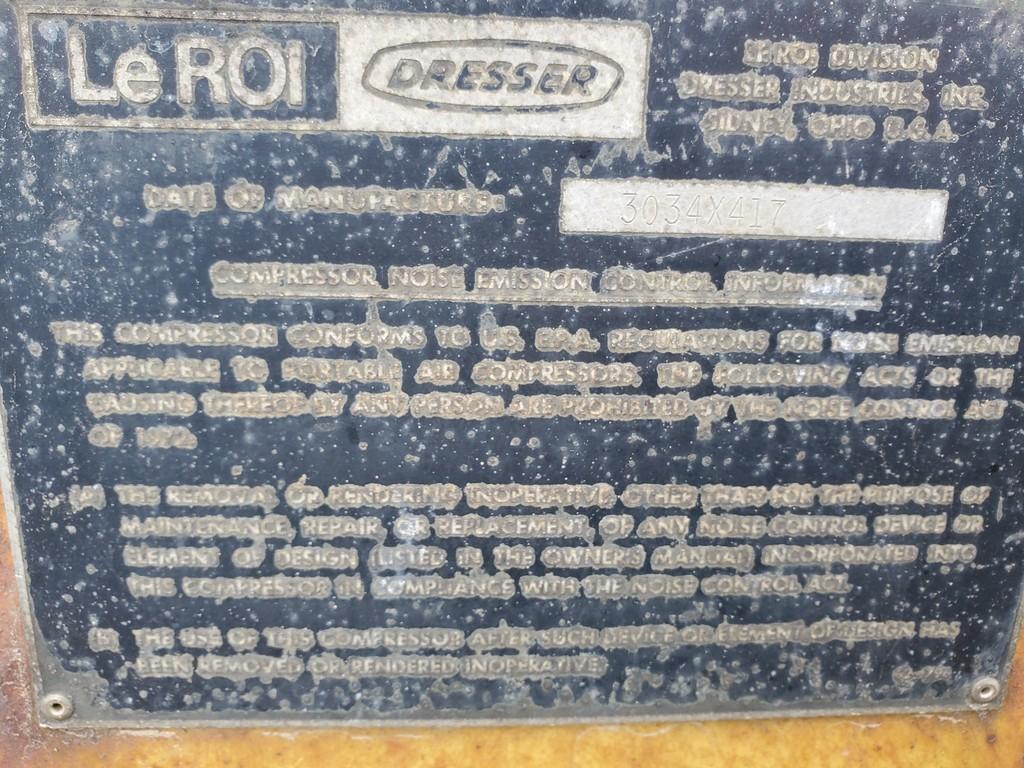 LeRoi 175 Towable Air Compressor 'NO TITLE - AS-IS'