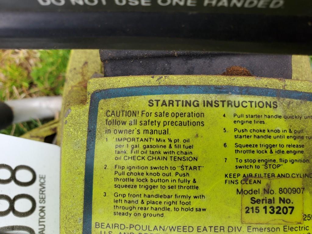 Poulan 3400 Chain Saw