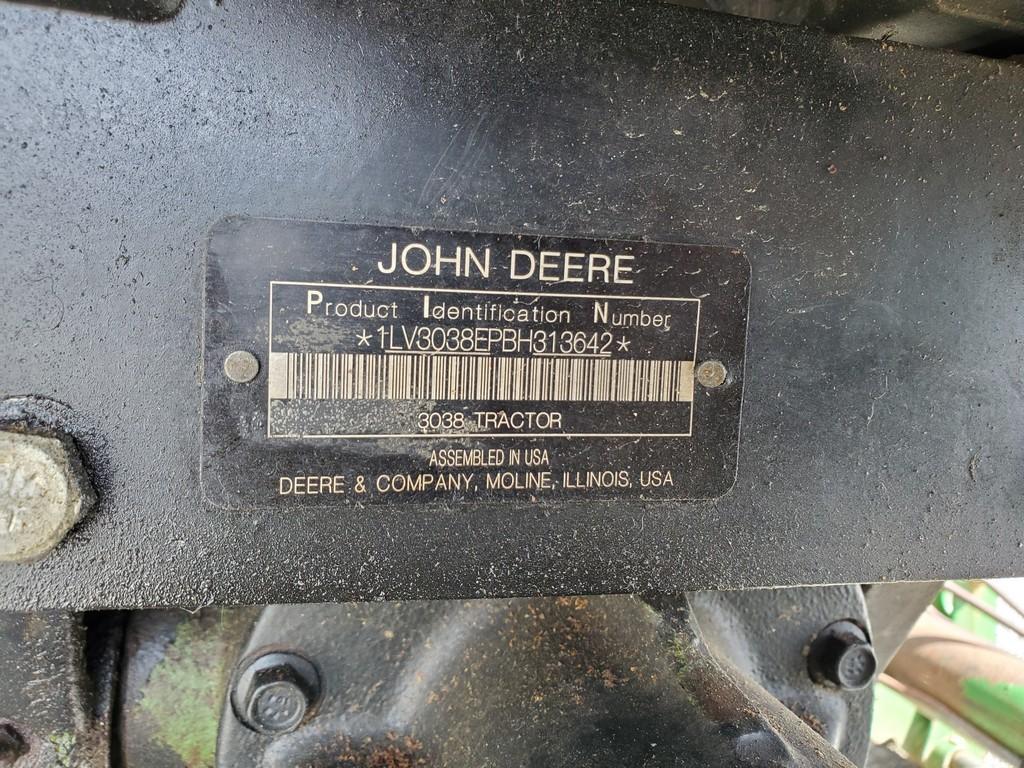 John Deere 3038E Compact Loader Tractor 'AS-IS'