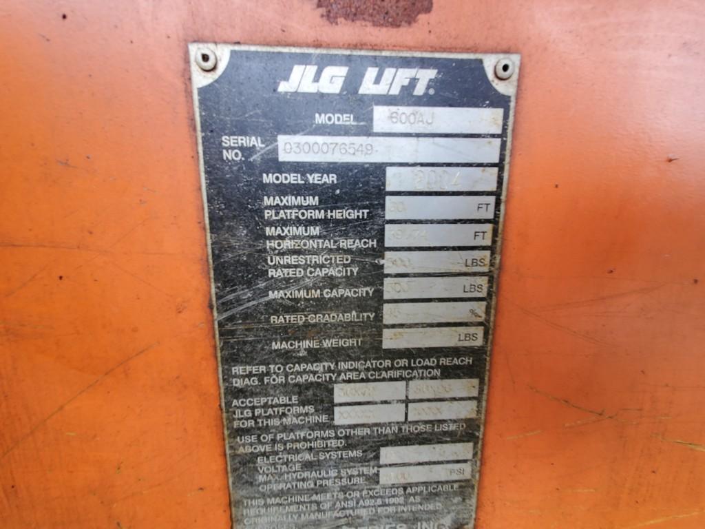 2004 JLG 600AJ Manlift 'Runs & Operates'