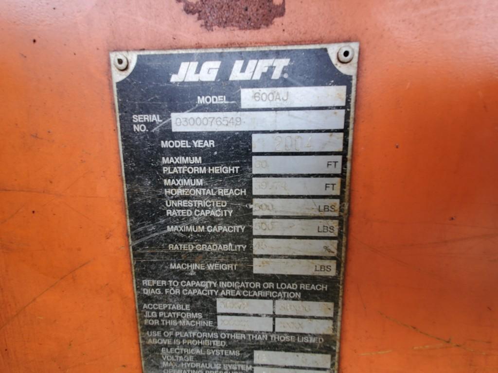 2004 JLG 600AJ Manlift 'Runs & Operates'