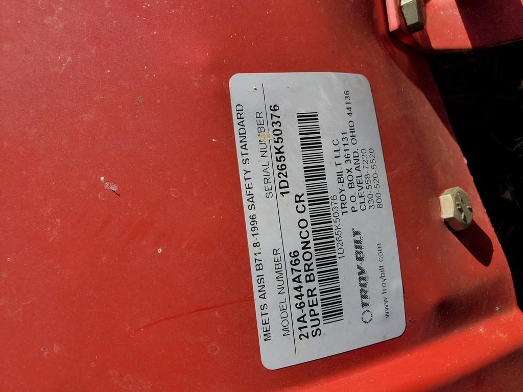 Troybilt Super Bronco  Tiller