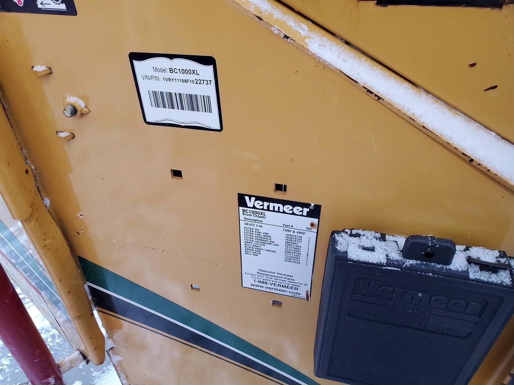 2015 Vermeer BC1000 Chipper - NO TITLE 'Runs & Operates'