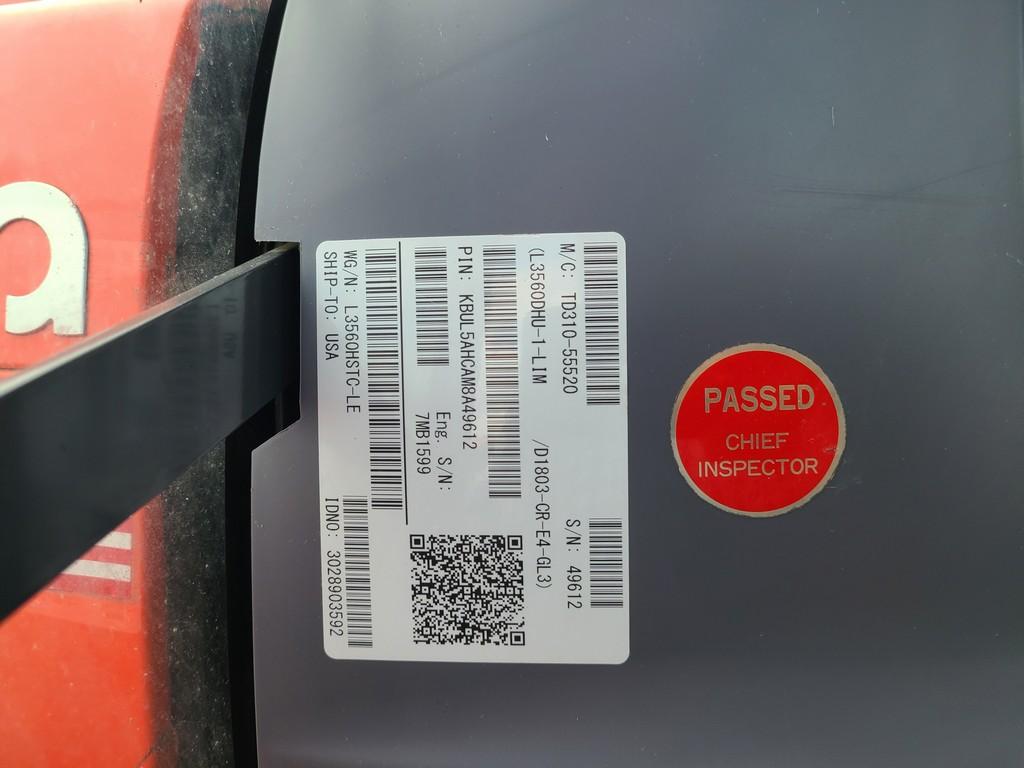 2021 Kubota L3560 Cab Compact Loader Tractor 'Ride & Drive'