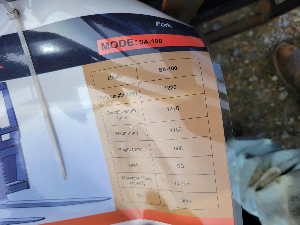Agrotk SA100 Pallet Forks 'NEW'