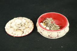Shell Trinket Box & Contents