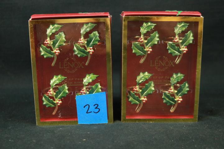 8 Lenox Napkin Rings New In Box