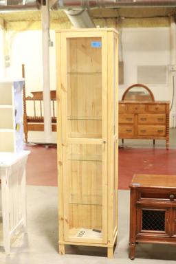 Ingo Pine Cabinet With Glass Shelves