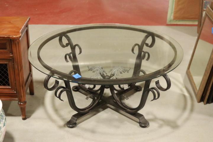 Round Glass Top Coffee Table