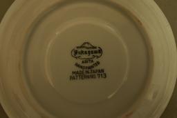Fukagawa China Set with Luncheon and Ash Trays (Pattern #713)
