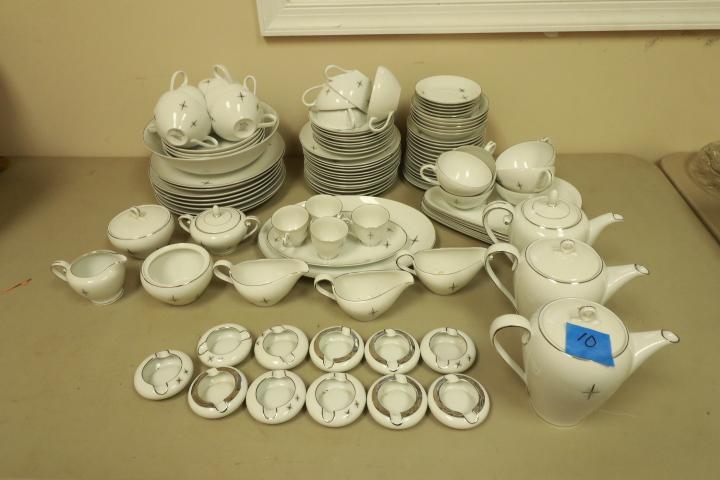 Fukagawa China Set with Luncheon and Ash Trays (Pattern #713)