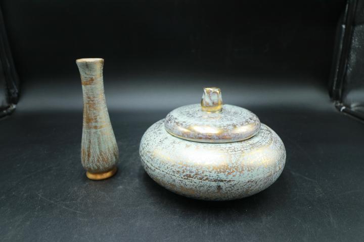 Stangl Pottery Covered Dish & Vase