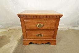 Athens Furniture Oak 2 Drawer Nightstand