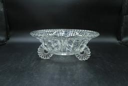 Czech Glass Footed Bowl