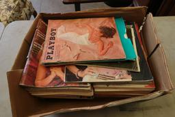 Box of Playboys Assorted Years 1960's, 1970's