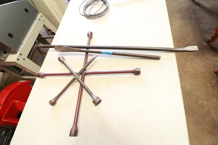 Tire Iron, 2 Lug Wrenches & Breaker Bar