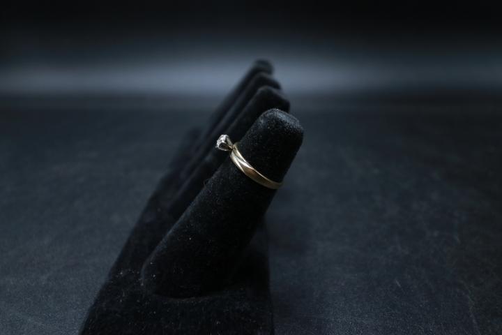 Davis 10k Yellow Gold Ring with Diamond