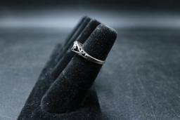 Sterling Silver Onyx Heart Ring