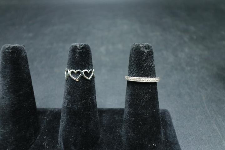 2 Sterling Silver Rings