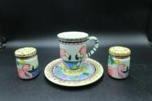 4 Pieces Flamingo Pattern China