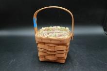 Small Longaberger Basket With Handle And Insert