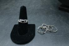 2 Sterling Silver Rings