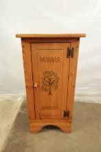 Small Oak Single Door Cabinet