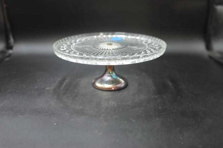 Cake Stand with Silver Plated Pedestal