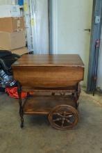 Tea Cart With Drop Leaves