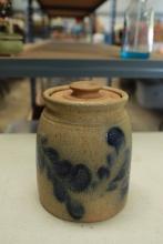 1980 Cooksburg Pottery Salt Glazed Crock With Top