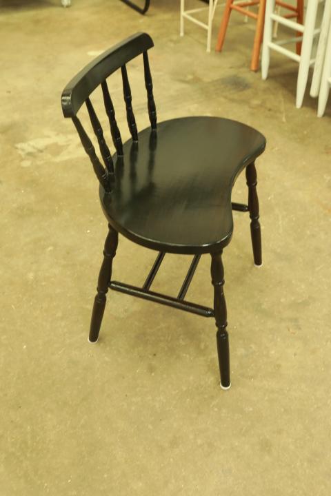 Black Painted Vanity Stool