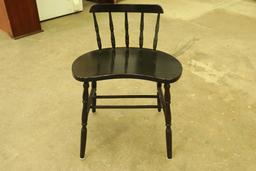 Black Painted Vanity Stool