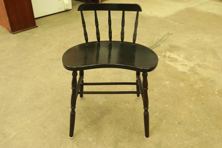 Black Painted Vanity Stool